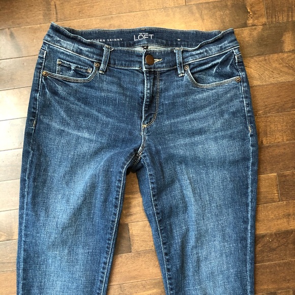 LOFT Blue Modern Skinny Jeans Size 27 - Picture 3 of 8